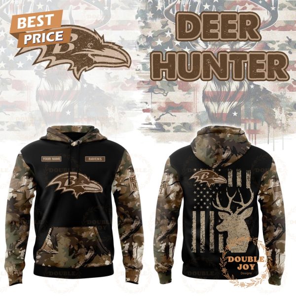 Baltimore Ravens x Deer Hunter Custom Name Special Edition Hoodie