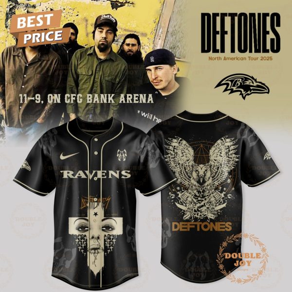 Baltimore Ravens x DEFTONES North American Tour 2025 Limited Edition Baseball Jersey