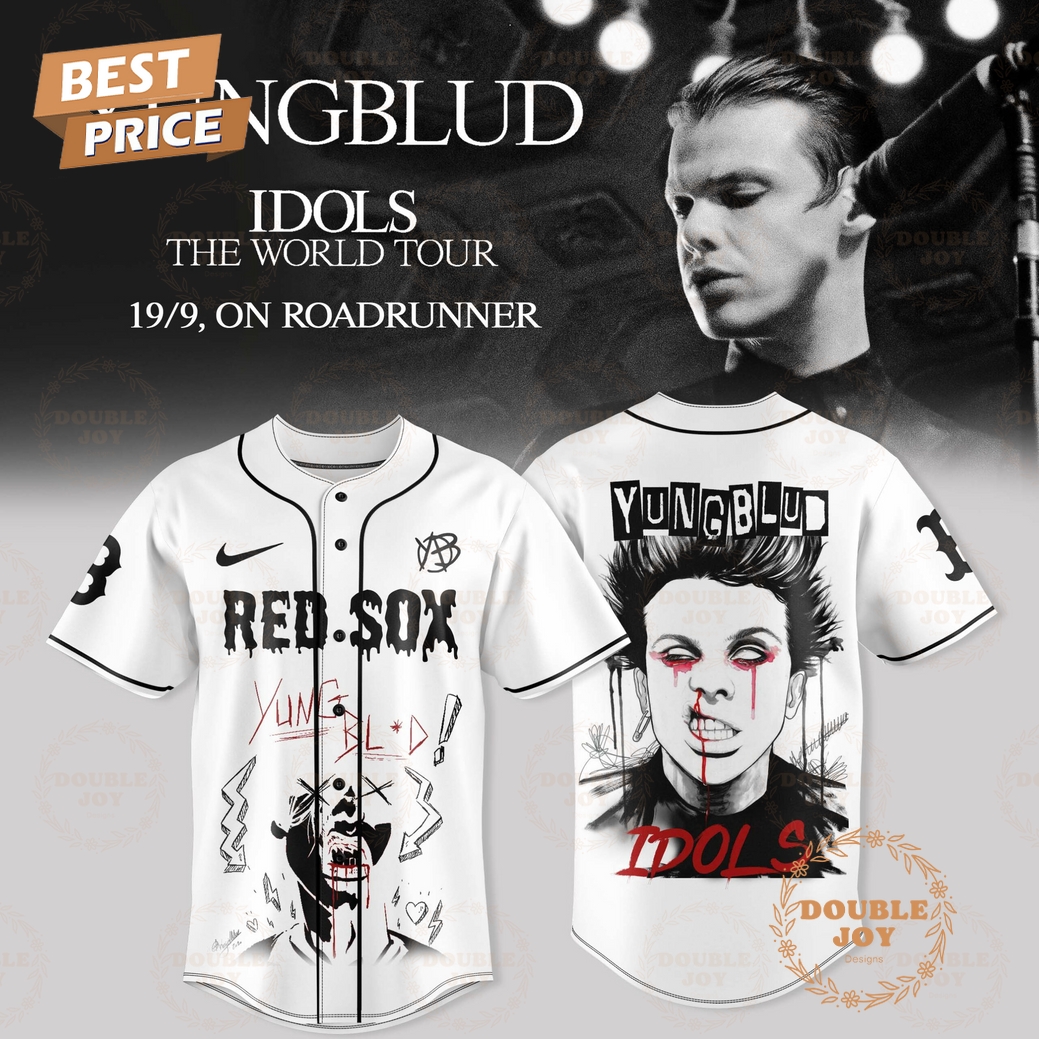 Boston Red Sox x YUNGBLUD IDOLS THE WORLD TOUR Special Edition Baseball Jersey Boston Red Sox x YUNGBLUD IDOLS THE WORLD TOUR Special Edition Baseball Jersey