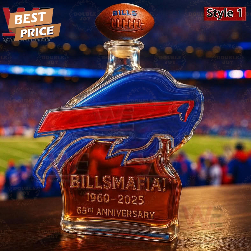 Buffalo Bills "Mafia!" 1960-2025 65th Anniversary Whiskey Bottle Buffalo Bills "Mafia!" 1960-2025 65th Anniversary Whiskey Bottle