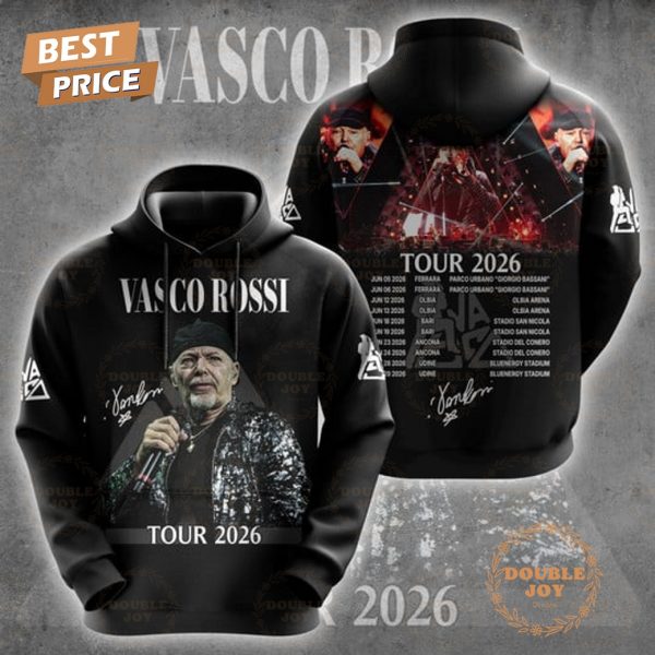 Vasco Rossi Tour 2026 Black Limited Edition  T-Shirt, Hoodie