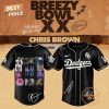 Chris Brown x Los Angeles Dodgers Breezy Bowl XX Tour 2025 Miami Limited Edition Baseball Jersey