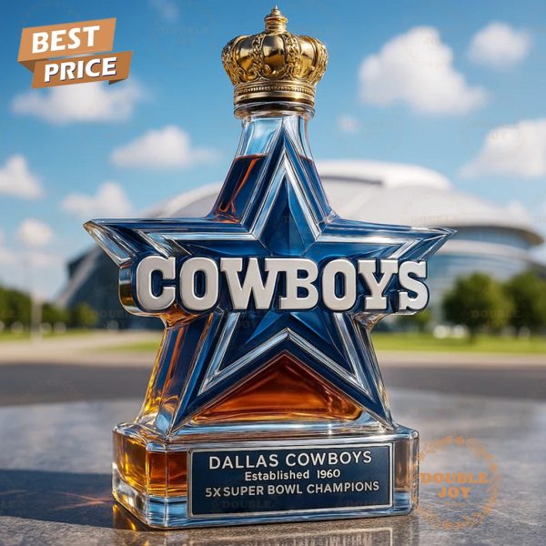 Dallas Cowboys 5X Super Bowl Champions Limited Edition Whiskey Bottle