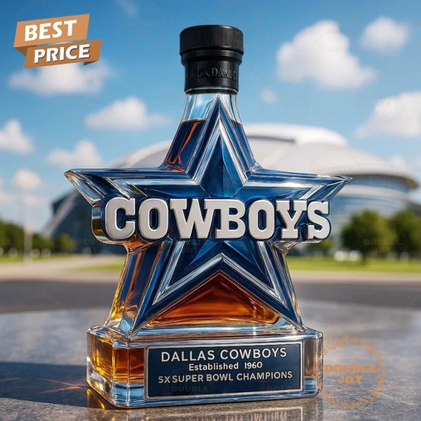 Dallas Cowboys 5X Super Bowl Champions Limited Edition Whiskey Bottle