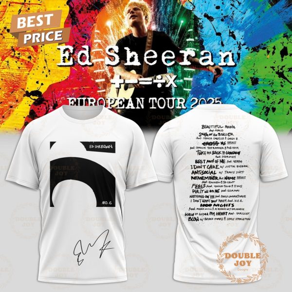 Ed Sheeran The +-=÷× Tour 2025 White T-Shirt, Hoodie