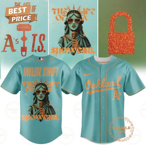 Taylor swift x Oakland Athletics The Life Of A Showgirl Special Edition Baseball Jersey
