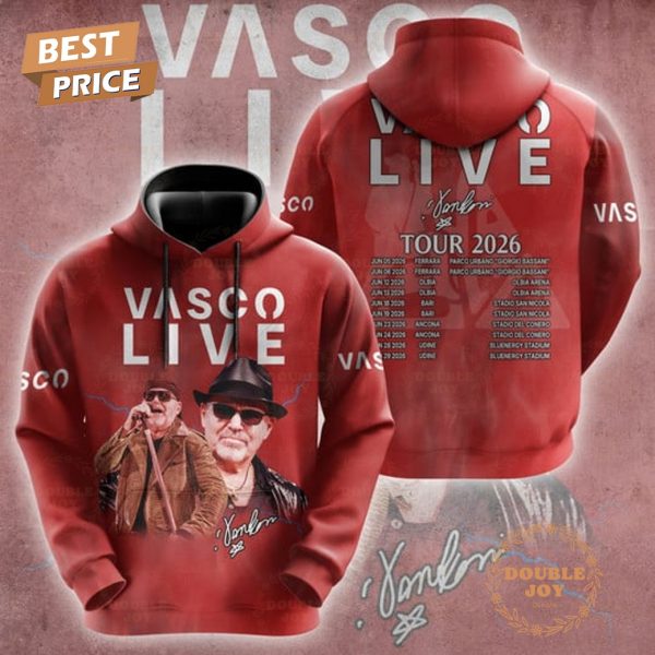 Vasco Rossi Tour 2026 Special Edition Red T-Shirt, Hoodie