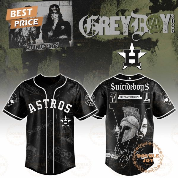 Houston Astros x Suicideboys Grey Day Tour Limited Edition 2025 Baseball Jersey