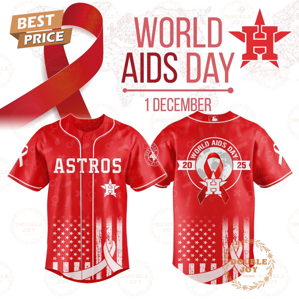 Houston Astros x WORLD AIDS DAY Special Edition Baseball Jersey Houston Astros x WORLD AIDS DAY Special Edition Baseball Jersey