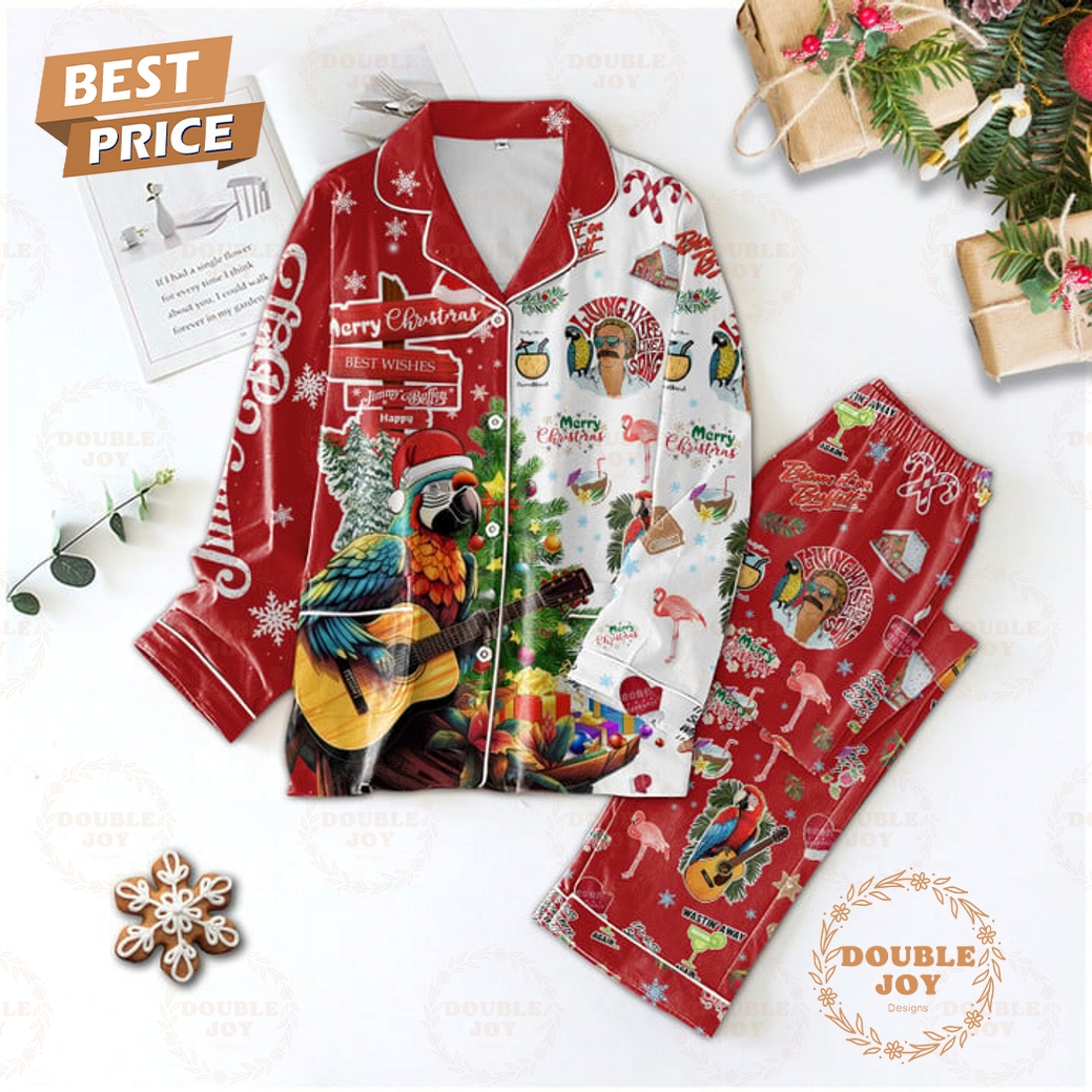 Jimmy Buffett Merry Christmas Button Down Pajamas Jimmy Buffett Merry Christmas Button Down Pajamas