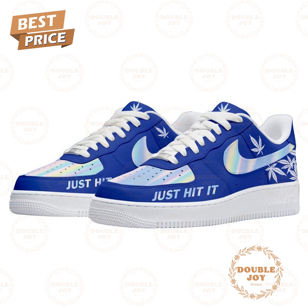Just Hit It Blue Hologram Special Edition Air Force 1 Sneakers Just Hit It Blue Hologram Special Edition Air Force 1 Sneakers