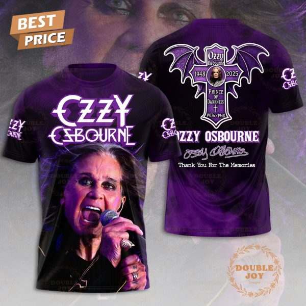 Ozzy Osbourne 1948 -2025 Prince Of Darkness Thank You For The Memories Special Edition Hoodie