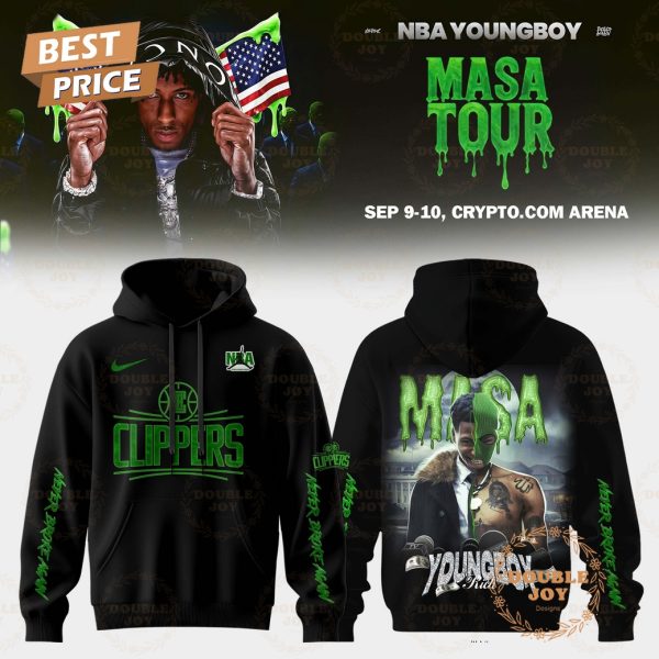 Los Angeles Clippers x NBA YoungBoy-MASA Tour Black Hoodie