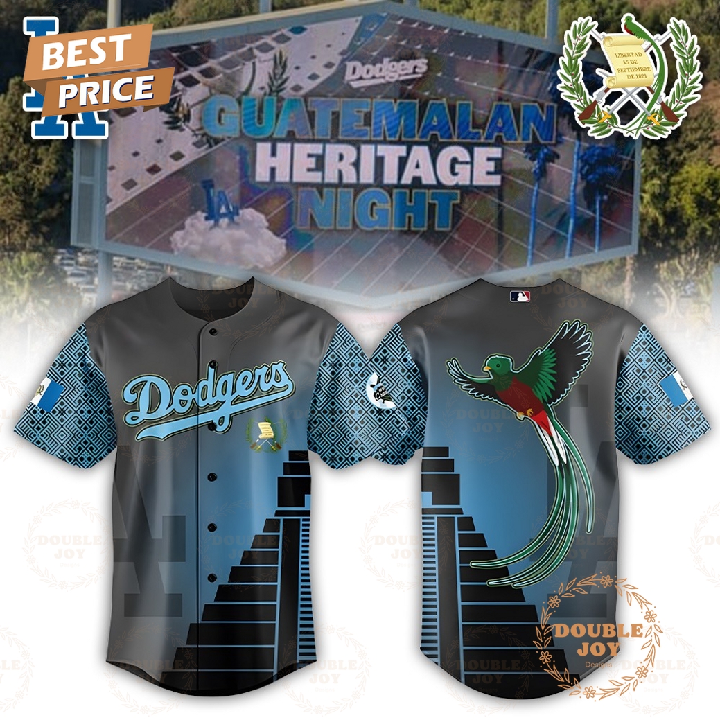 Los Angeles Dodgers Quatemalan Heritage Night 2025 Special Edition Baseball Jersey Los Angeles Dodgers Quatemalan Heritage Night 2025 Special Edition Baseball Jersey