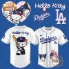 Los Angeles Dodgers x Hello Kitty Special Edition Striped 2025 Baseball Jersey