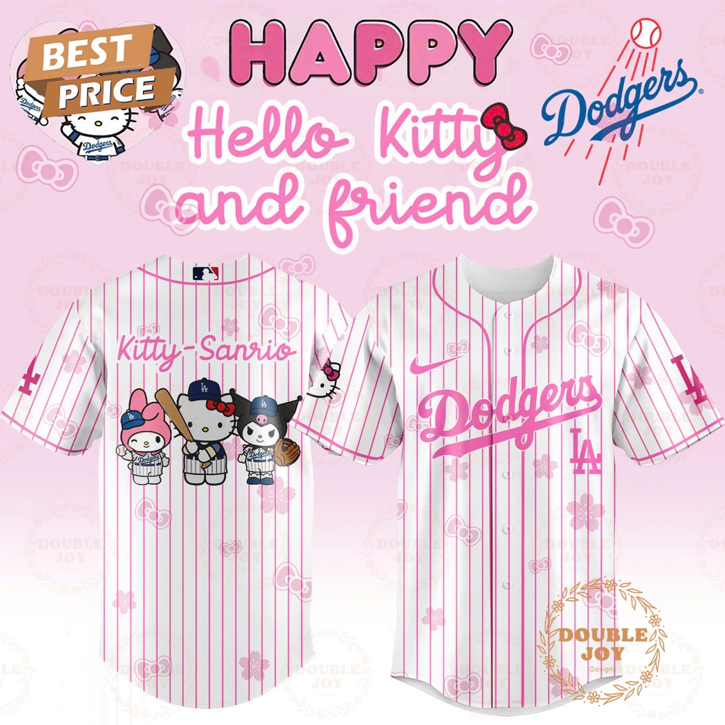 Los Angeles Dodgers x Hello Kitty Special Edition Striped 2025 Baseball Jersey Los Angeles Dodgers x Hello Kitty Special Edition Striped 2025 Baseball Jersey