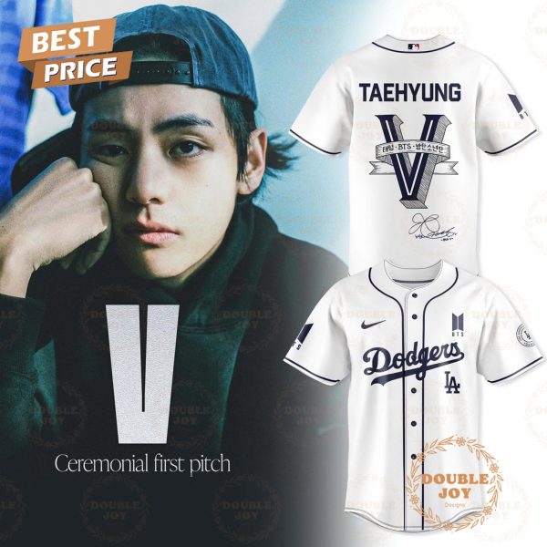 Los Angeles Dodgers x Kim Tae-hyung V95 White Editions Baseball Jersey