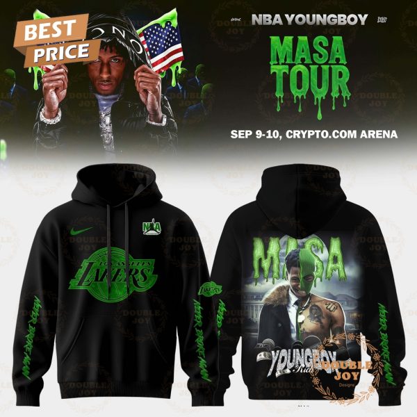 Los Angeles Lakers x NBA YoungBoy-MASA Tour Black Hoodie