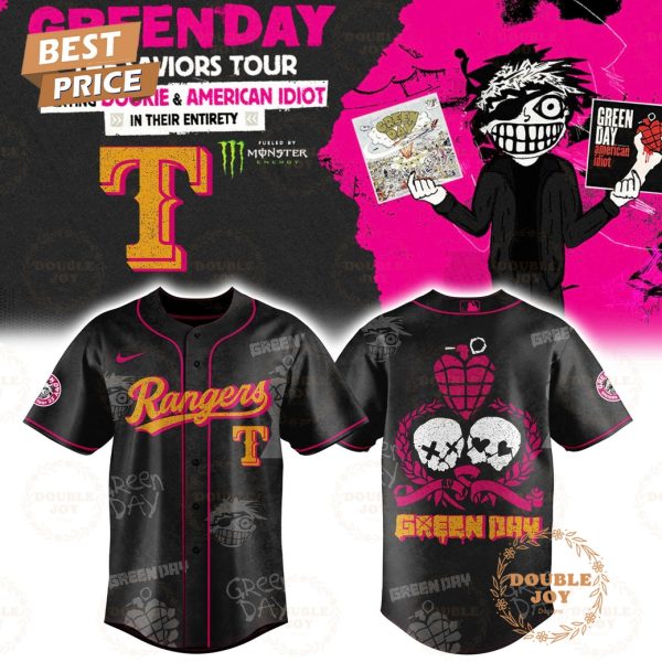 Texas Rangers x Green Day The Saviors Tour 2025 Limited Edition Baseball Jersey