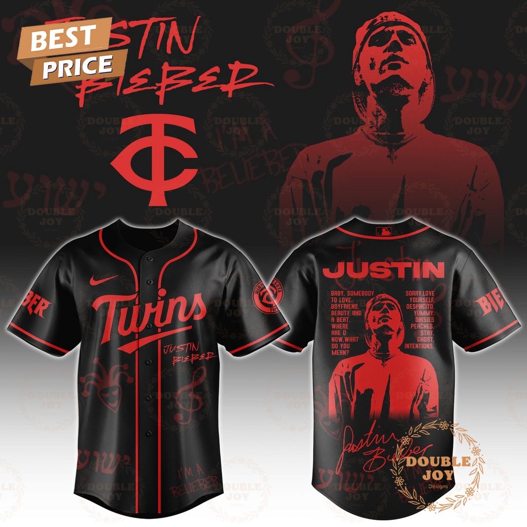 Minnesota Twins x Justin Bieber Limited Edition Baseball Jersey Minnesota Twins x Justin Bieber Limited Edition Baseball Jersey