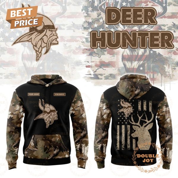 Minnesota Vikings x Deer Hunter Custom Name Special Edition Hoodie