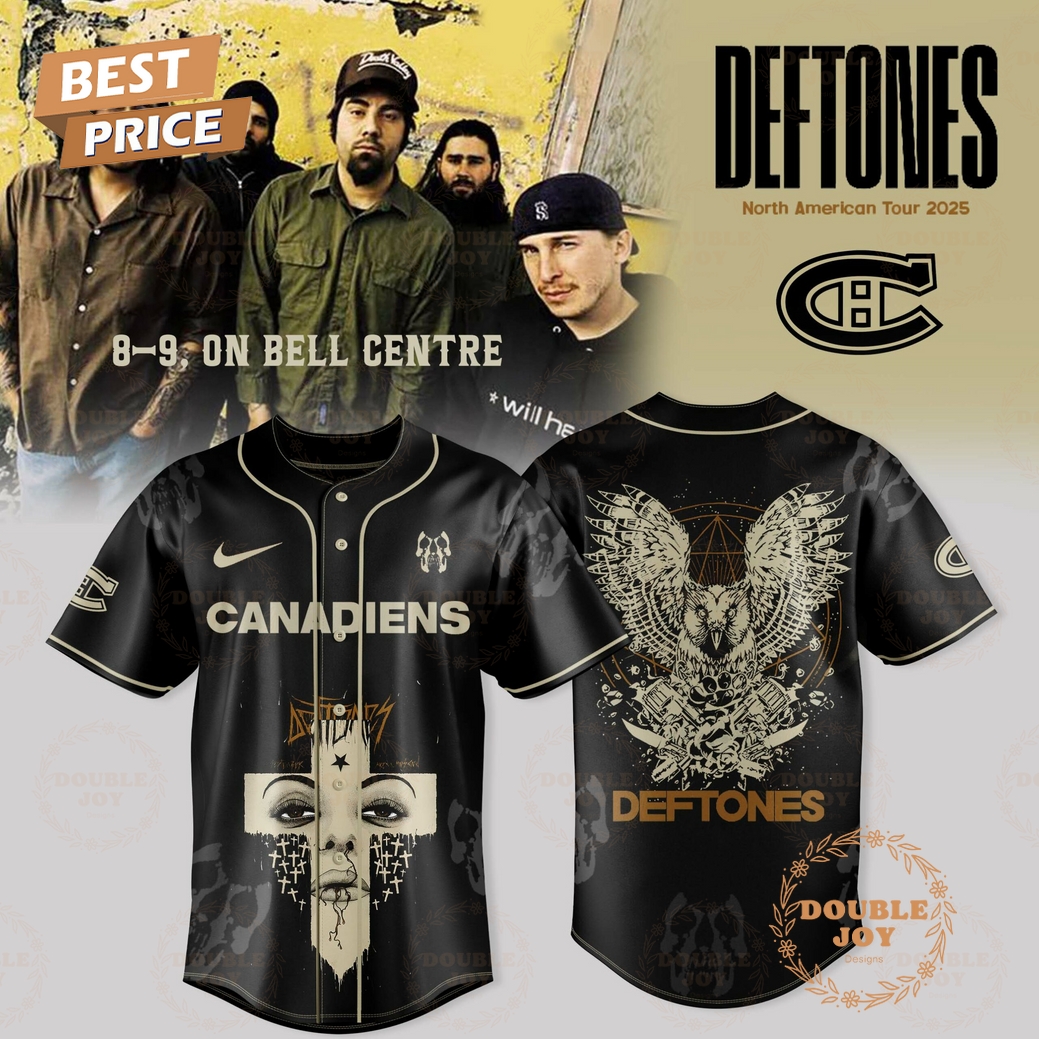Montreal Canadiens x DEFTONES North American Tour 2025 Limited Edition Baseball Jersey Montreal Canadiens x DEFTONES North American Tour 2025 Limited Edition Baseball Jersey