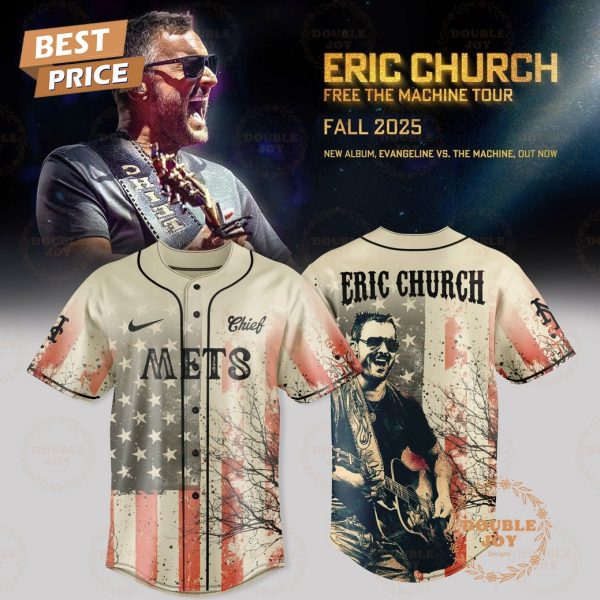 New York Mets x Eric Church Tour 2025 Free the Machine Baseball Jersey
