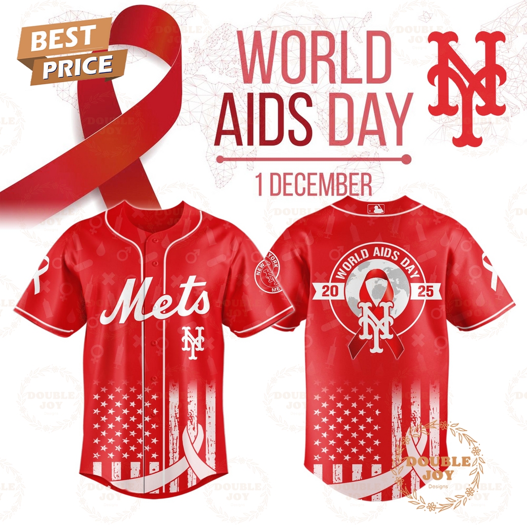 New York Mets x WORLD AIDS DAY Special Edition Baseball Jersey New York Mets x WORLD AIDS DAY Special Edition Baseball Jersey
