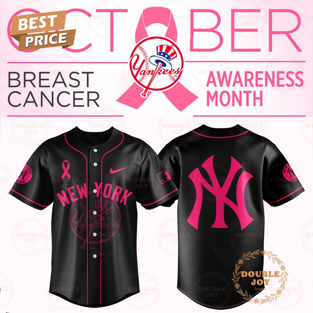 New York Yankees x Breast Cancer Awareness Month Baseball Jersey New York Yankees x Breast Cancer Awareness Month Baseball Jersey