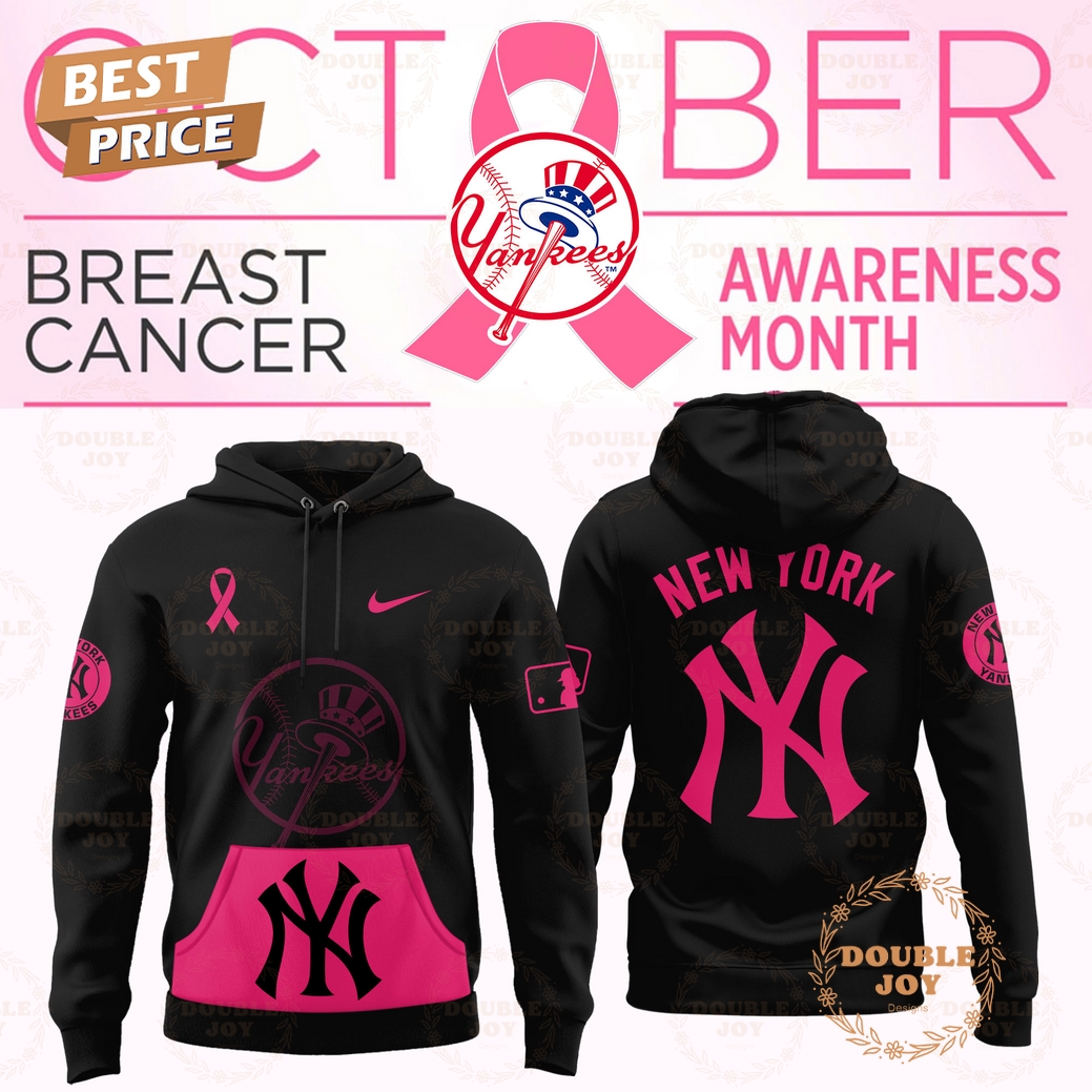 New York Yankees x Breast Cancer Awareness Month Hoodie New York Yankees x Breast Cancer Awareness Month Hoodie