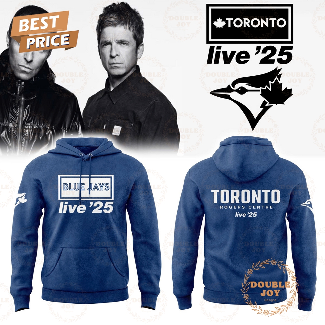 Oasis Rock Band Live 25' x Toronto Blue Jays Special Edition Blue Hoodie Oasis Rock Band Live 25' x Toronto Blue Jays Special Edition Blue Hoodie