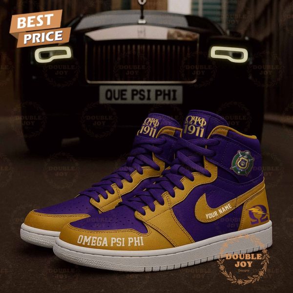 Omega Psi Phi 1911 Custom Name Special Edition Air Jordan 1 Hightop Shoes