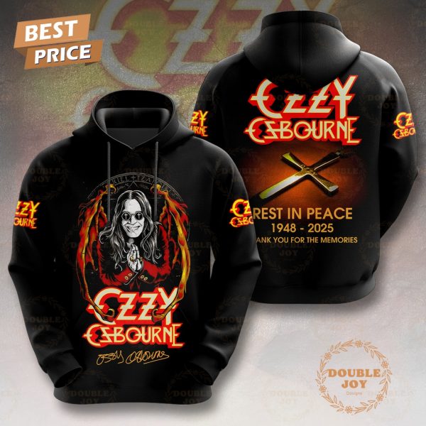 Ozzy Osbourne Rest In Peace 1948 -2025 Thank You For The Memories Special Edition Hoodie