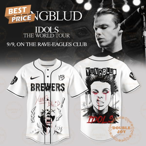 Milwaukee Brewers x YUNGBLUD IDOLS THE WORLD TOUR Special Edition Baseball Jersey