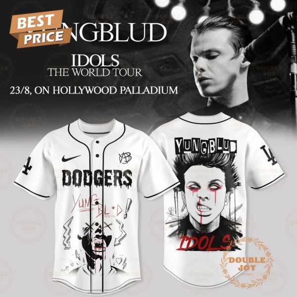 Los Angeles Dodgers x YUNGBLUD IDOLS THE WORLD TOUR Special Edition Baseball Jersey