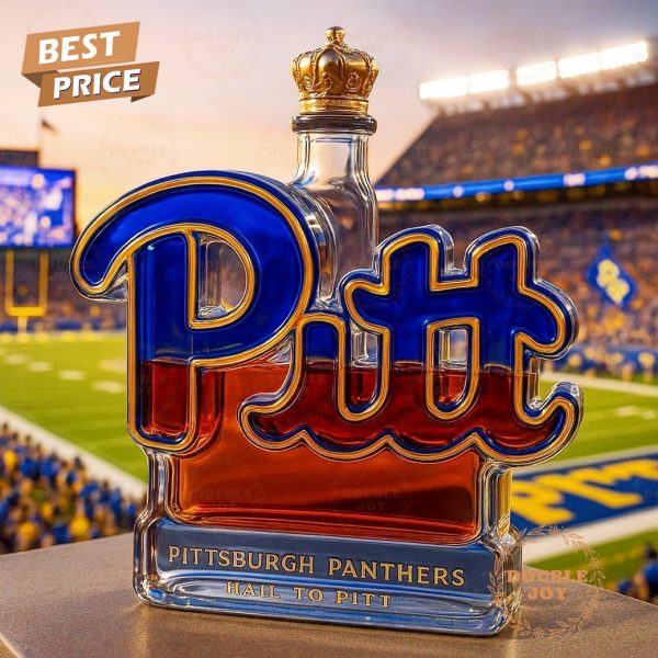 Pittsburgh Panthers Hail To Pitt Whiskey Bottle