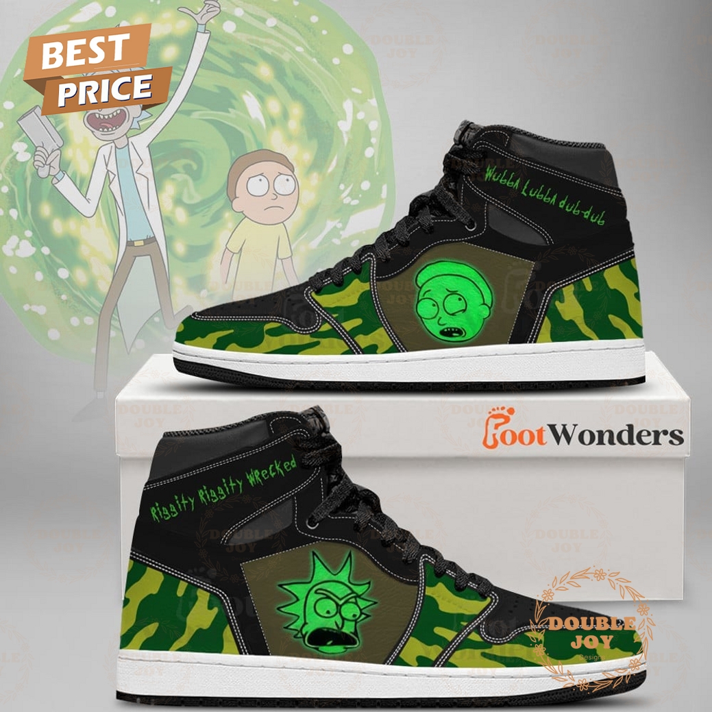 Resger Rick And Morty Limited Edition Air Jordan 1 Hightop Shoes Resger Rick And Morty Limited Edition Air Jordan 1 Hightop Shoes