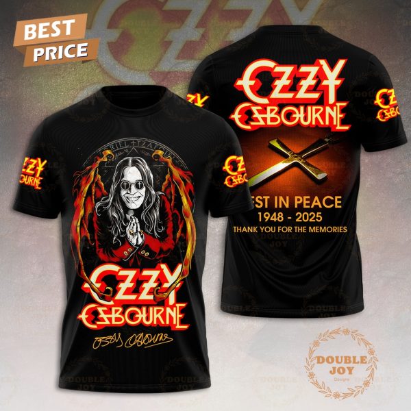 Ozzy Osbourne Rest In Peace 1948 -2025 Thank You For The Memories Special Edition Hoodie