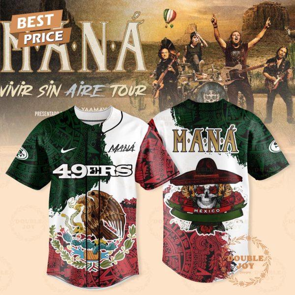 San Francisco 49ers x MANÁ Vivir Sin Aire Tour 2025 Baseball Jersey