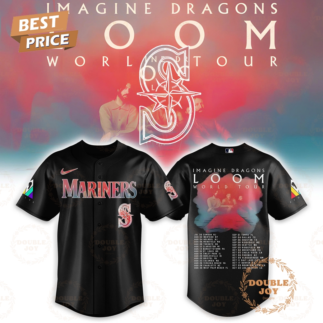 Seattle Mariners x Imagine Dragons Tour 2025 LOOM Baseball Jersey Seattle Mariners x Imagine Dragons Tour 2025 LOOM Baseball Jersey