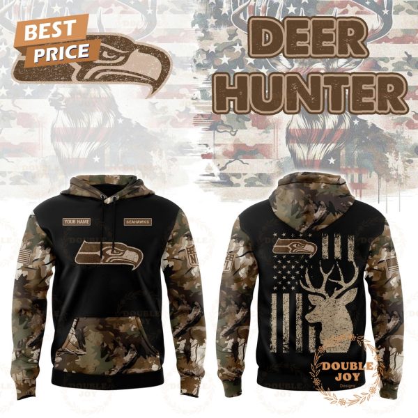 Seattle Seahawks x Deer Hunter Custom Name Special Edition Hoodie