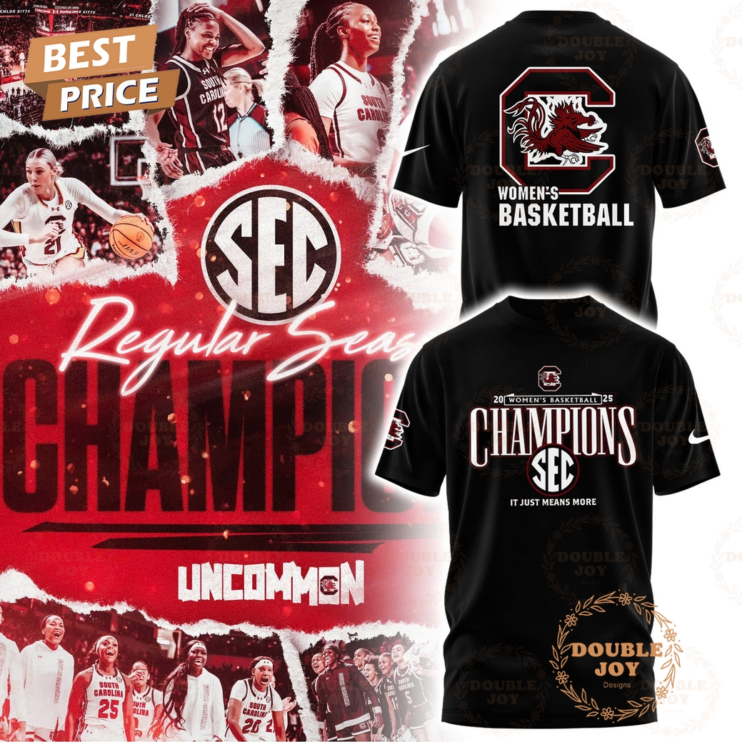 SEC Women's Basketball Regular Season Champions Black South Carolina Gamecocks 2025 T-Shirt, Hoodie SEC Women's Basketball Regular Season Champions Black South Carolina Gamecocks 2025 T-Shirt, Hoodie