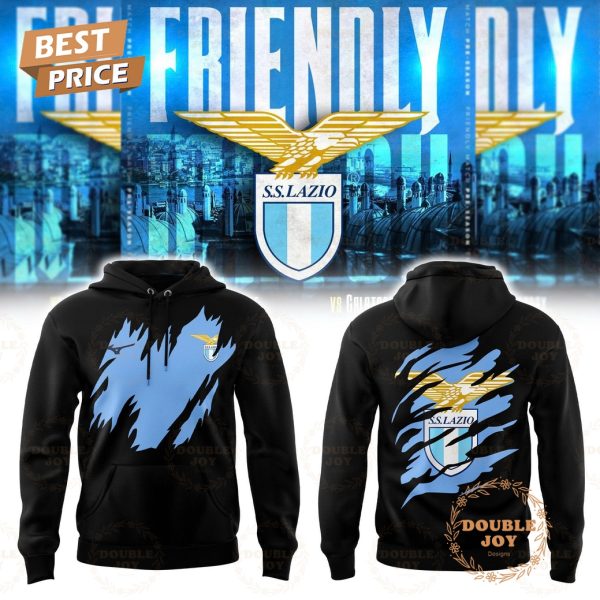 Societa Sportiva Lazio Ripped Slash Pattern Black Special Edition Hoodie