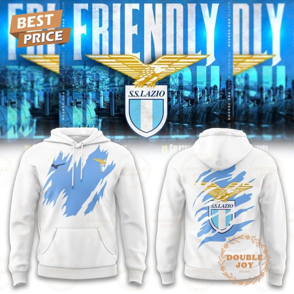 Societa Sportiva Lazio Ripped Slash Pattern White Special Edition Hoodie