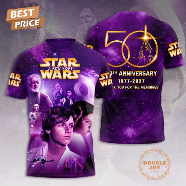 Star Wars 50th Anniversary 1977 – 2027 Limited Edition Purple T-Shirt, Hoodie