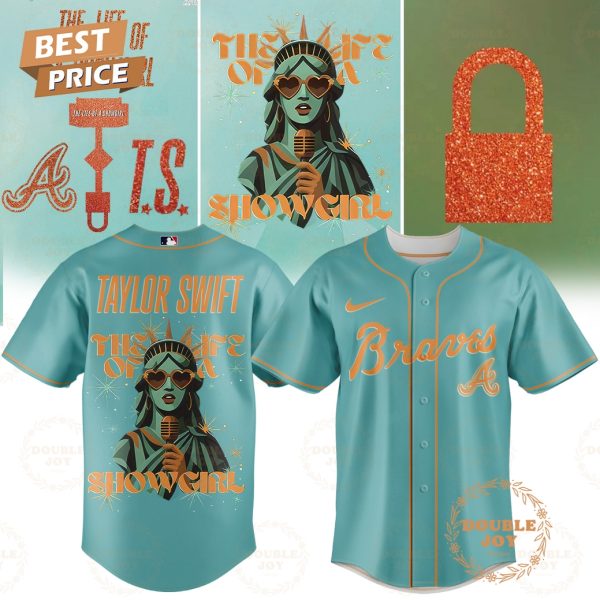 Taylor swift x Atlanta Braves The Life Of A Showgirl Special Edition Baseball Jersey