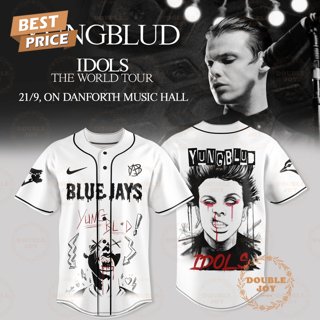 Toronto Blue Jays x YUNGBLUD IDOLS THE WORLD TOUR Special Edition Baseball Jersey Toronto Blue Jays x YUNGBLUD IDOLS THE WORLD TOUR Special Edition Baseball Jersey