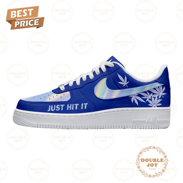 Just Hit It  Blue Hologram Special Edition Air Force 1 Sneakers