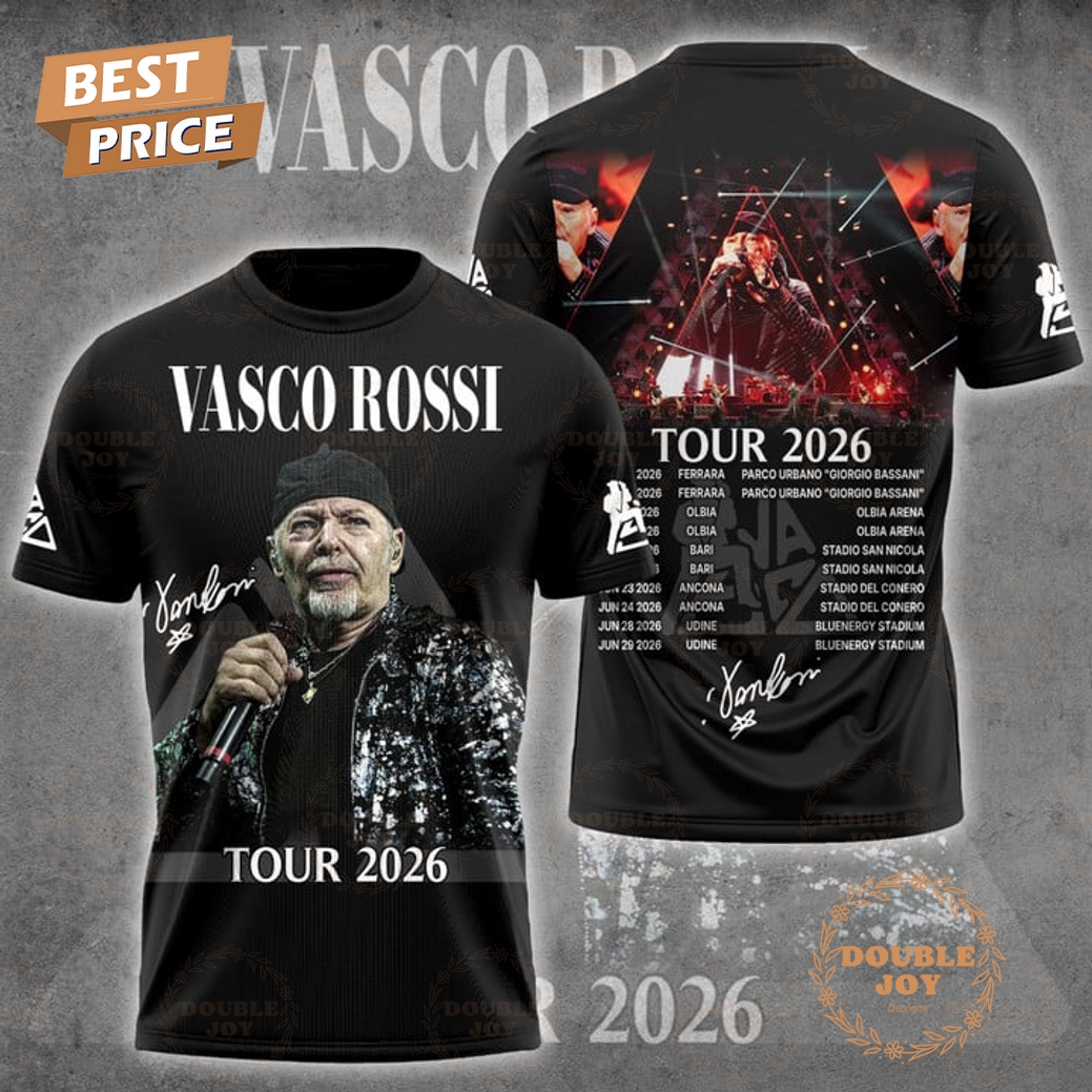Vasco Rossi Tour 2026 Black Limited Edition T-Shirt, Hoodie Vasco Rossi Tour 2026 Black Limited Edition T-Shirt, Hoodie