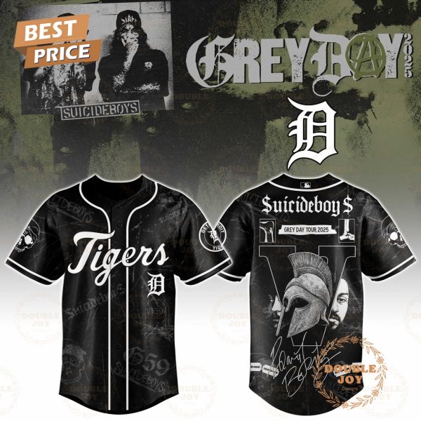 Detroit Tigers x Suicideboys Grey Day Tour Limited Edition 2025 Baseball Jersey